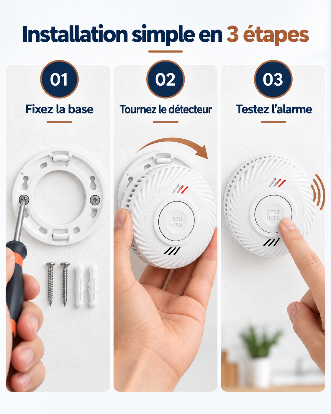 Détecteur de Fumée ALTEA™ — Alarme 85 dB
