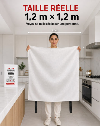 Couverture Anti-Feu Altea™ 1,2 x 1,2 m – Extinction Rapide en Fibre de Verre
