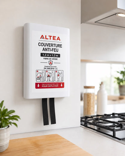 Couverture Anti-Feu Altea™ 1,2 x 1,2 m – Extinction Rapide en Fibre de Verre