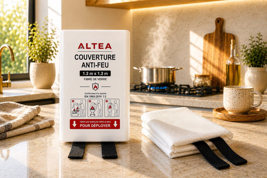 Couverture Anti-Feu Altea™ 1,2 x 1,2 m – Extinction Rapide en Fibre de Verre
