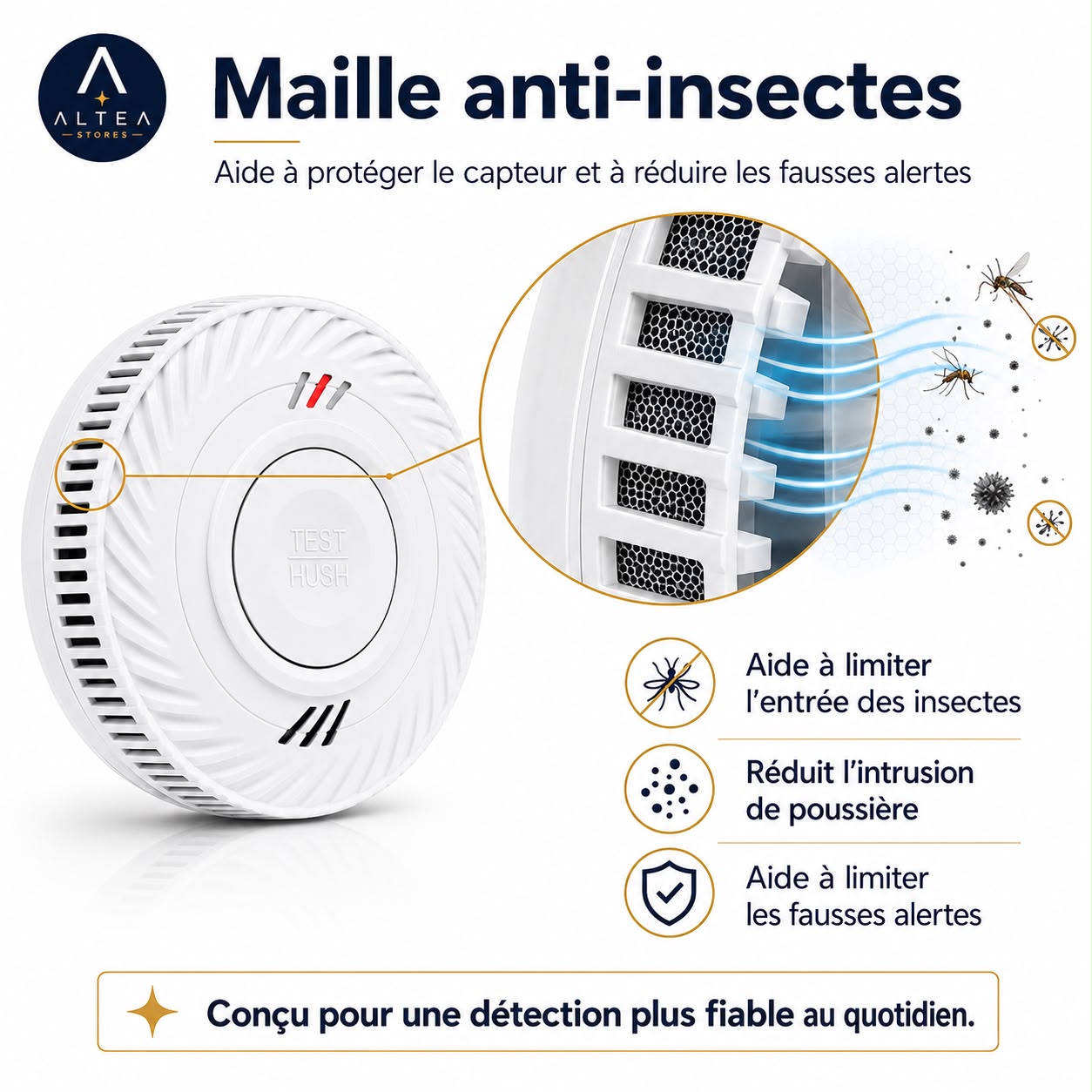 Détecteur de Fumée ALTEA™ — 10 Ans de Protection