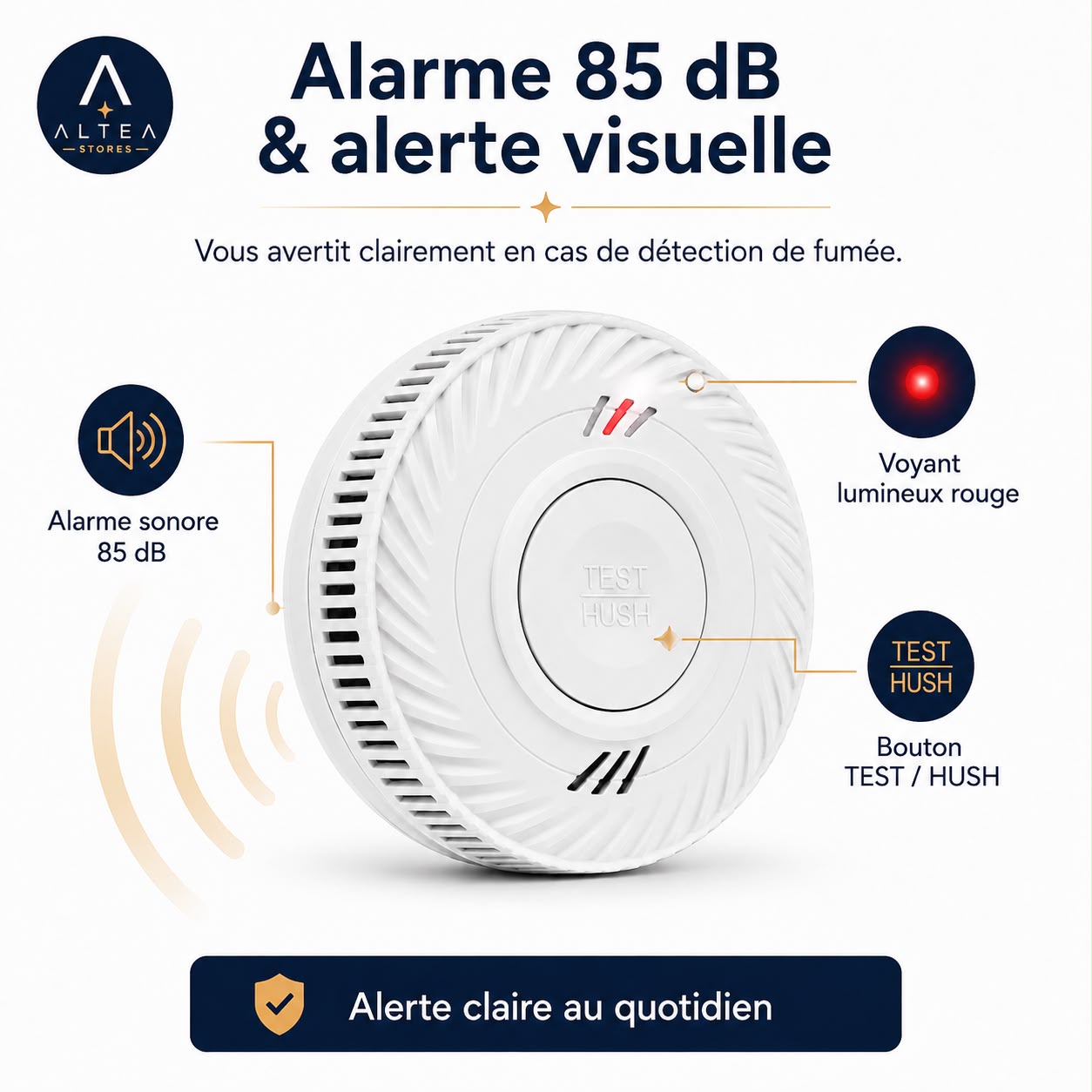Détecteur de Fumée ALTEA™ — 10 Ans de Protection