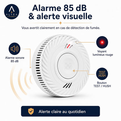 Détecteur de Fumée ALTEA™ — 10 Ans de Protection