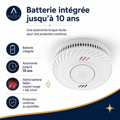 Détecteur de Fumée ALTEA™ — 10 Ans de Protection